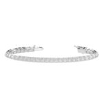 Houston Diamond District 2 to 28 Carat Lab Grown Diamond Classic Tennis Bracelet 4-Prong Setting for Women (E-F Color, VS2-SI1 Clarity) 14K White Gold 15 Carat Asscher Shape