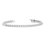 Houston Diamond District 2 to 28 Carat Lab Grown Diamond Classic Tennis Bracelet 4-Prong Setting for Women (E-F Color, VS2-SI1 Clarity) Sterling Silver 8 Carat Cushion Shape