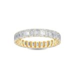 Houston Diamond District 1 to 10 Carat Emerald Cut LAB GROWN Diamond Eternity Band (Color E-F Clarity VS2-SI1) 14K Yellow Gold 1 Carat Size-4