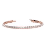 Houston Diamond District 2 to 28 Carat Lab Grown Diamond Classic Tennis Bracelet 4-Prong Setting for Women (E-F Color, VS2-SI1 Clarity) 14K Rose Gold 20 Carat Princess Shape