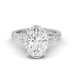 Houston Diamond District 1 to 5 Carat Oval Shape LAB GROWN Diamond Vintage Engagement Ring Wedding Ring for Women (Color D-E Clarity VS1-VS2) Platinum 2.5 Carat Size-9.5