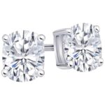 Houston Diamond District 0.5 to 12 Carat IGI Certified LAB GROWN Diamond Stud Earrings for women 4 Prong Push Back (E/F Color VS2/SI1 CLARITY) 18K White Gold 6 Carat Cushion Diamond Earrings