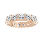 Houston Diamond District 1-10 Carat LAB GROWN Diamond Eternity Wedding Anniversary Stackable Ring Band for Women Ultra Premium Collection (E-F Color VS2-SI1 Clarity) 14K Rose Gold 2 Carat Size-9.5