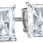 Houston Diamond District 0.5 to 6 Carat IGI Certified LAB-GROWN Diamond Earrings 4 Prong Screw Back Luxury Collection (D-E COLOR, VS1-VS2 CLARITY) 14K White Gold 3 Carat Radiant Shape