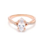 Houston Diamond District 1-5 Carat (ctw) LAB GROWN Diamond Side Stone Engagement Ring (Color E-F Clarity VS2-SI1) Rose Gold 2 Carat Emerald Shape - Image 2