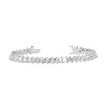 Houston Diamond District 2 to 28 Carat Lab Grown Diamond Classic Tennis Bracelet 4-Prong Setting for Women (E-F Color, VS2-SI1 Clarity) 14K White Gold 2 Carat Marquise Shape