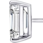 Houston Diamond District 0.5 to 6 Carat IGI Certified LAB-GROWN Diamond Earrings 4 Prong Screw Back Luxury Collection (D-E COLOR, VS1-VS2 CLARITY) 14K Rose Gold 1.2 Carat Emerald Shape