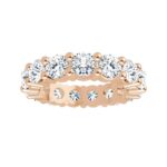 Houston Diamond District 1-10 Carat LAB GROWN Diamond Eternity Wedding Anniversary Stackable Ring Band for Women Ultra Premium Collection (E-F Color VS2-SI1 Clarity) 14K Rose Gold 2 Carat Size-4.5