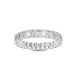 Houston Diamond District 1 to 8 Carat (ctw) Emerald Cut LAB GROWN Diamond Eternity Band (Color D-E Clarity VS1-VS2) 14k White Gold 5 Carat Size-4