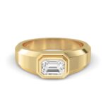 Houston Diamond District 1 to 8 Carat (ctw) Emerald Cut LAB GROWN Diamond Mens Band (Color D-E Clarity VS1-VS2) 14K Yellow Gold 1.5 Carat Size-5
