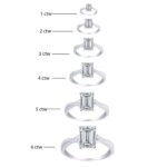 Houston Diamond District 1-5 Carat (ctw) LAB GROWN Diamond Side Stone Engagement Ring (Color E-F Clarity VS2-SI1) Platinum 3 Carat Cushion Shape - Image 5