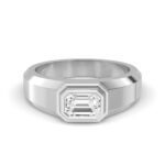 Houston Diamond District 1 to 8 Carat (ctw) Emerald Cut LAB GROWN Diamond Mens Band (Color D-E Clarity VS1-VS2) 14K White Gold 1.5 Carat Size-4