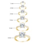 Houston Diamond District 1-5 Carat (ctw) LAB GROWN Diamond Side Stone Engagement Ring (Color E-F Clarity VS2-SI1) Yellow Gold 3 Carat Radiant Shape - Image 5