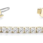 Houston Diamond District 2 to 20 Carat Classic LAB GROWN Diamond Tennis Bracelet 4 Prong Ultra Premium Collection (D-E Color VS1-VS2 Clarity) 14K Yellow Gold 6.5 Inches 10 Carat