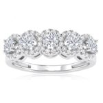 1 Carat (ctw) Platinum LAB GROWN Diamond Wedding Band Ring (E-F Color VS2-SI1 Clarity)