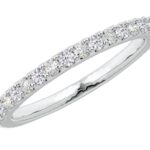 Houston Diamond District 1 to 6 Carat Round Cut 14K White Gold LAB GROWN Gemstone and Alternating LAB GROWN Diamond Wedding Band (AAAA Heirloom Quality) Diamond 6 Carat Size-7